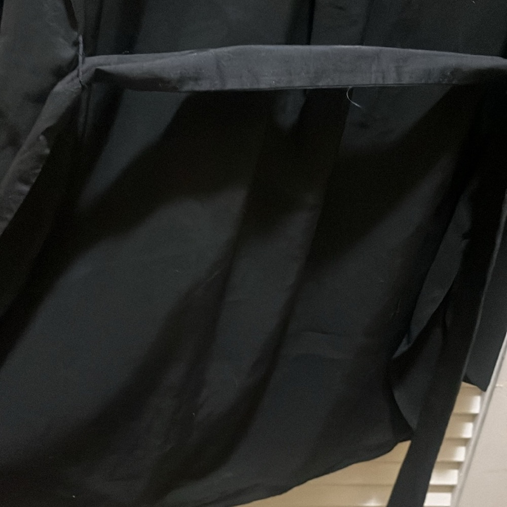 NWT L Banana Republic Black Button-Up Top belted shirt - Picture 8 of 9